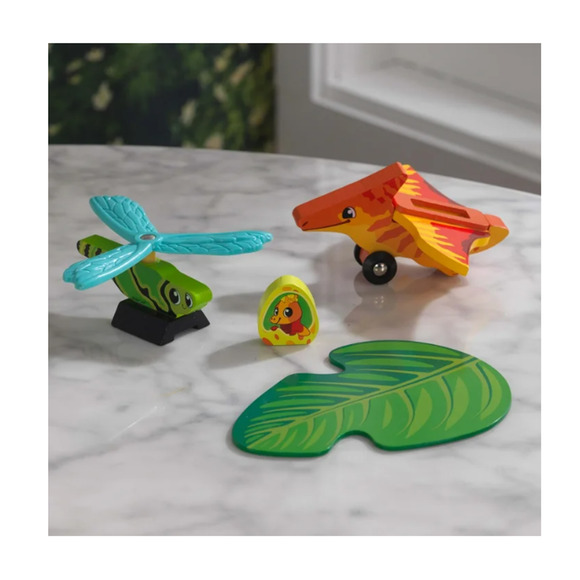 KidKraft Adventure Tracks™: Dino World Prehistoric Pals: Plane Vehicle Playset - Picture 1 of 6